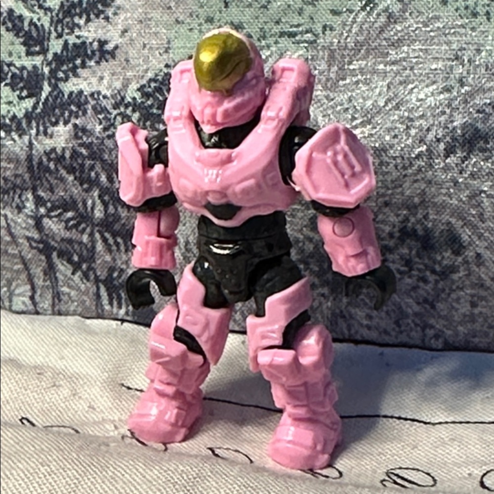 HALO MEGA BLOKS CONSTRUX UNSC Pink Spartan Hermes 2” Figure Delta Series